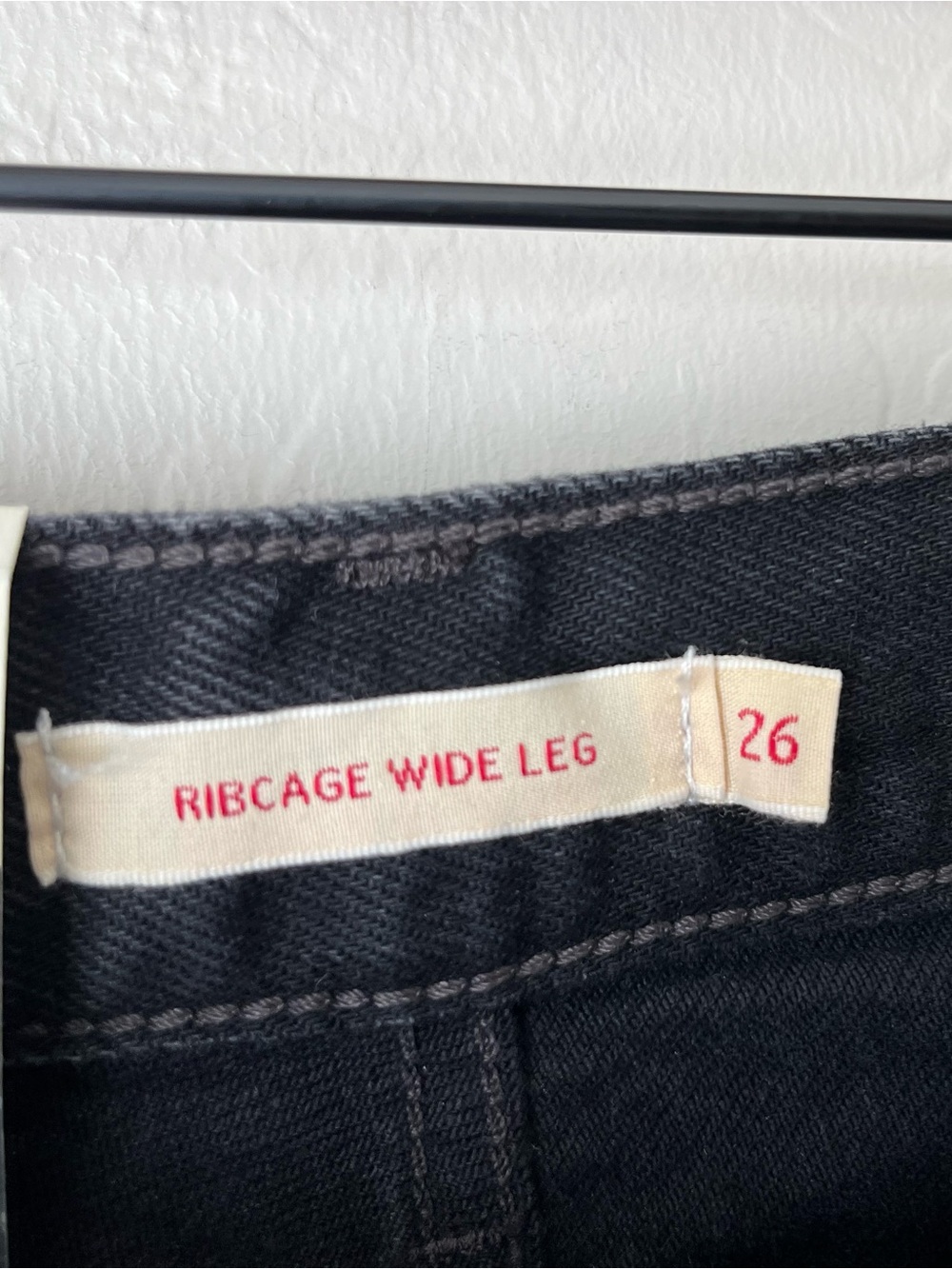 Levi’s ribcage wide leg jeans NEW 26 black - Picture 11 of 15
